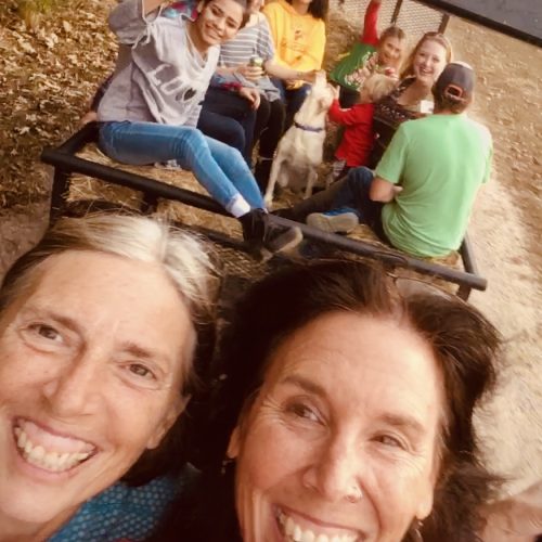 cindy and maria and hayride