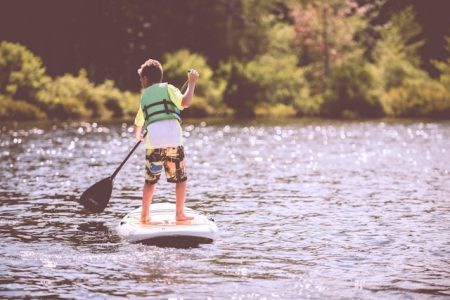 paddleboarding